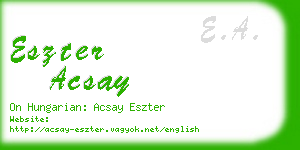 eszter acsay business card